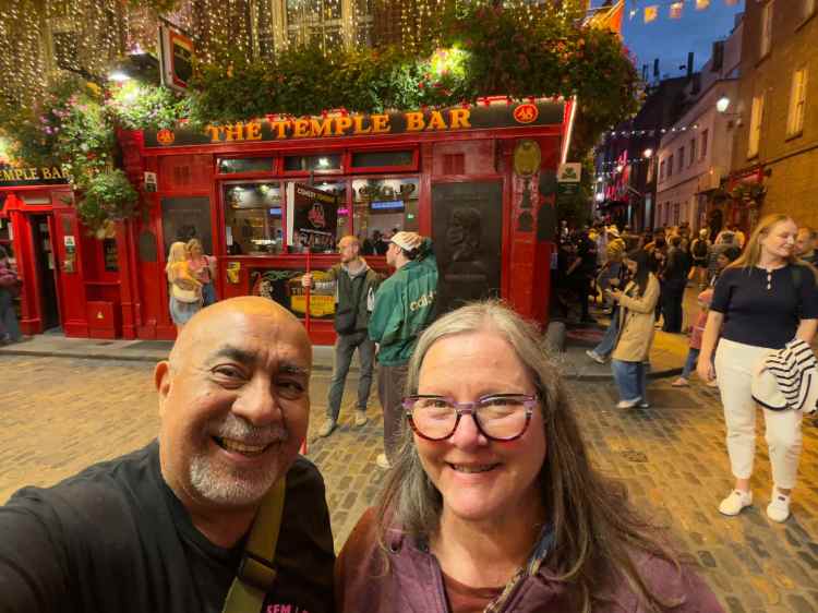 Dublin's Temple Bar is famous among tourists. We were no exception.