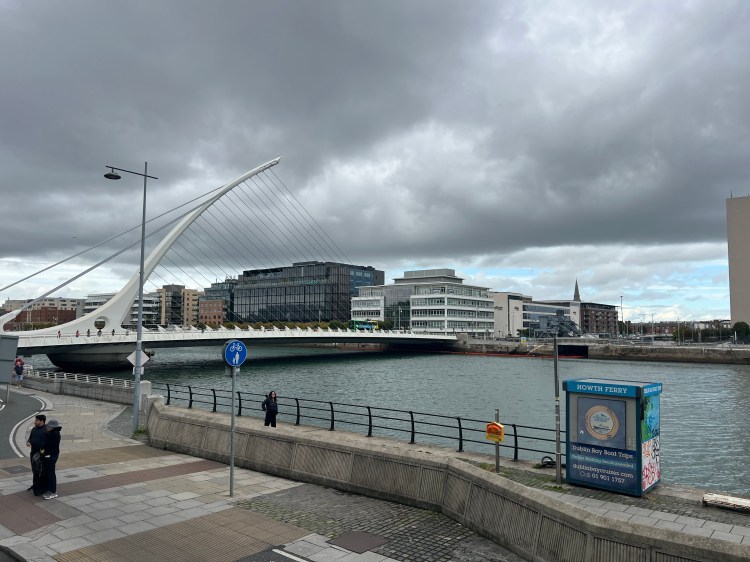 Harp Bridge in Dublin.