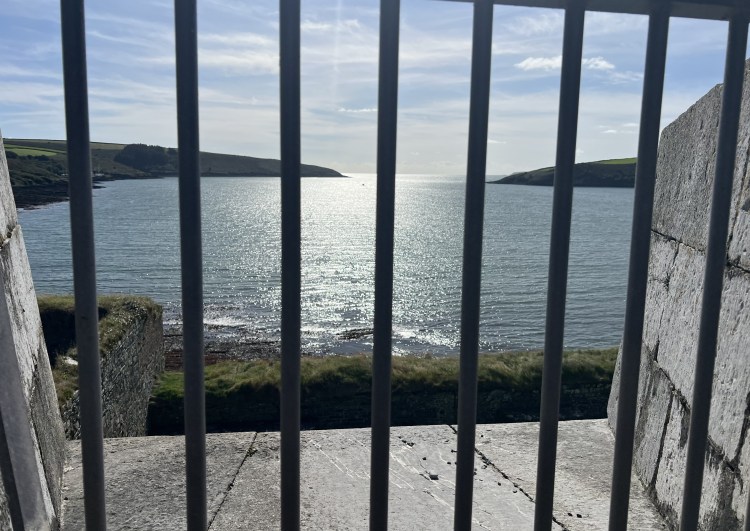 View from an army fort overlooking the Atlantic. They would have spotted my ancestors arriving from these window openings.